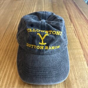 Yellowstone Dutton Ranch Women's Adjustable Faded Black Ponytail Ballcap Hat